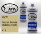 Preview: BMW, Frozen Bronze Metallic (matt), X11: 400ml Sprühdose + 400ml Klarlack - Set, von ATW Autoteile West.